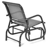 Metal Outdoor Swing Glider Chair Porch Glider Patio Rocking Chair with Breathable Mesh for Backyard Poolside