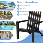 Outdoor Acacia Wood Adirondack Chair Weather Resistant Patio Adirondack Armchair for Garden Backyard