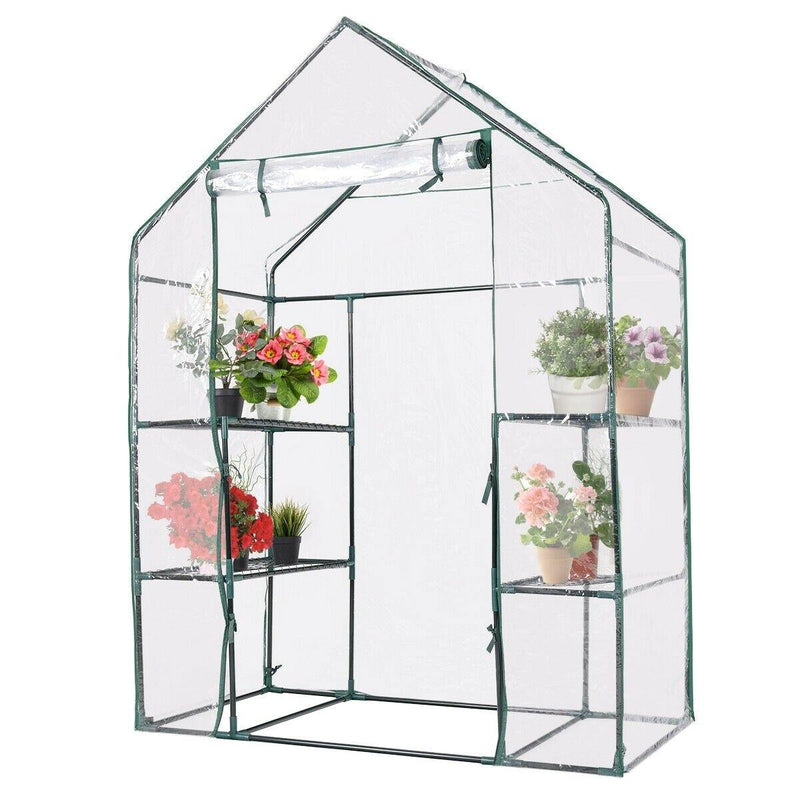 Outdoor Portable 4 Shelves Walk-in Greenhouse - Bestoutdor