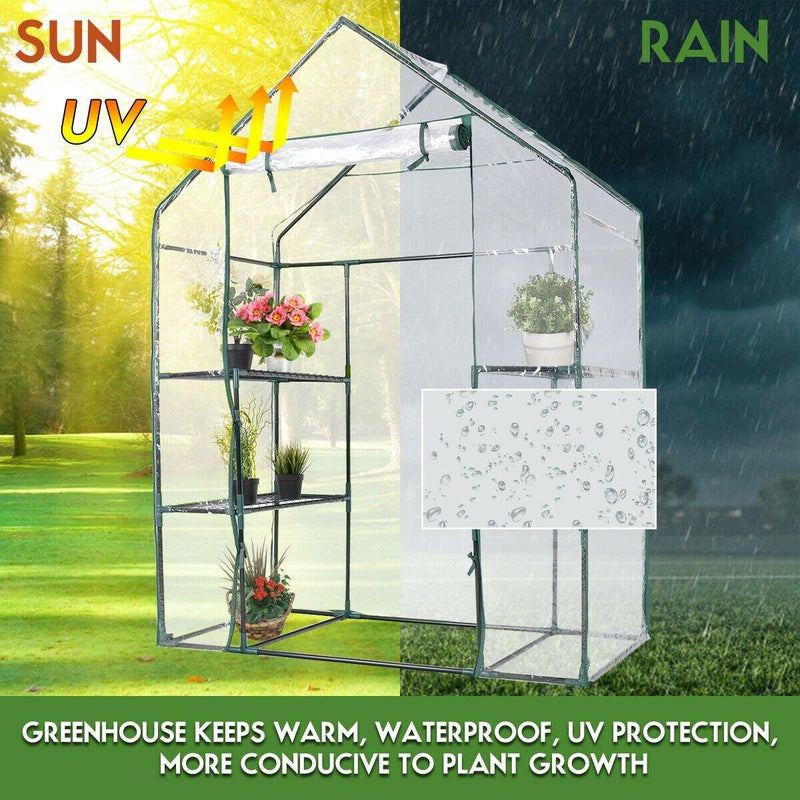 Outdoor Portable 4 Shelves Walk-in Greenhouse - Bestoutdor