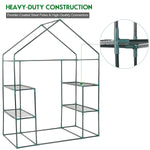 Outdoor Portable 4 Shelves Walk-in Greenhouse - Bestoutdor