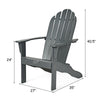 Outdoor Wooden Folding Adirondack Chair for Patio Garden - Bestoutdor