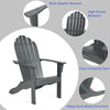 Outdoor Wooden Folding Adirondack Chair for Patio Garden - Bestoutdor