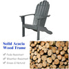 Outdoor Wooden Folding Adirondack Chair for Patio Garden - Bestoutdor