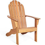 Outdoor Wooden Folding Adirondack Chair for Patio Garden - Bestoutdor