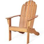 Outdoor Wooden Folding Adirondack Chair for Patio Garden - Bestoutdor