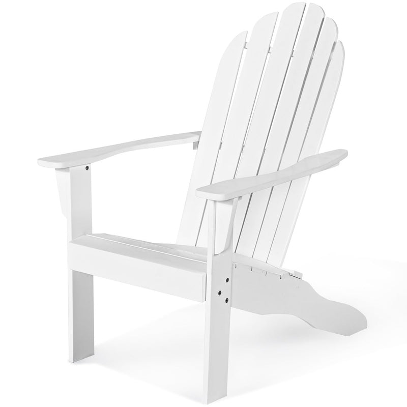 Outdoor Wooden Folding Adirondack Chair for Patio Garden - Bestoutdor