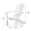 Outdoor Wooden Folding Adirondack Chair for Patio Garden - Bestoutdor