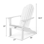 Outdoor Wooden Folding Adirondack Chair for Patio Garden - Bestoutdor