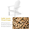 Outdoor Wooden Folding Adirondack Chair for Patio Garden - Bestoutdor