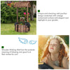 Rustic Outdoor Wooden Wishing Well Planter with Hanging Bucket - Bestoutdor