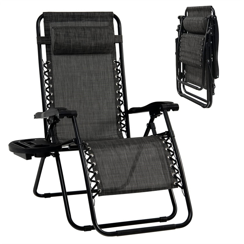 Outdoor Folding Zero Gravity Chair Reclining Patio Chair Lounge Chair