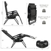 Outdoor Folding Zero Gravity Chair Reclining Patio Chair Lounge Chair