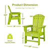 Patio Kids Adirondack Chair Outdoor Chair with Ergonomic Backrest