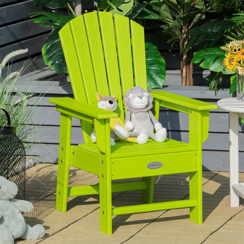 Patio Kids Adirondack Chair Outdoor Chair with Ergonomic Backrest