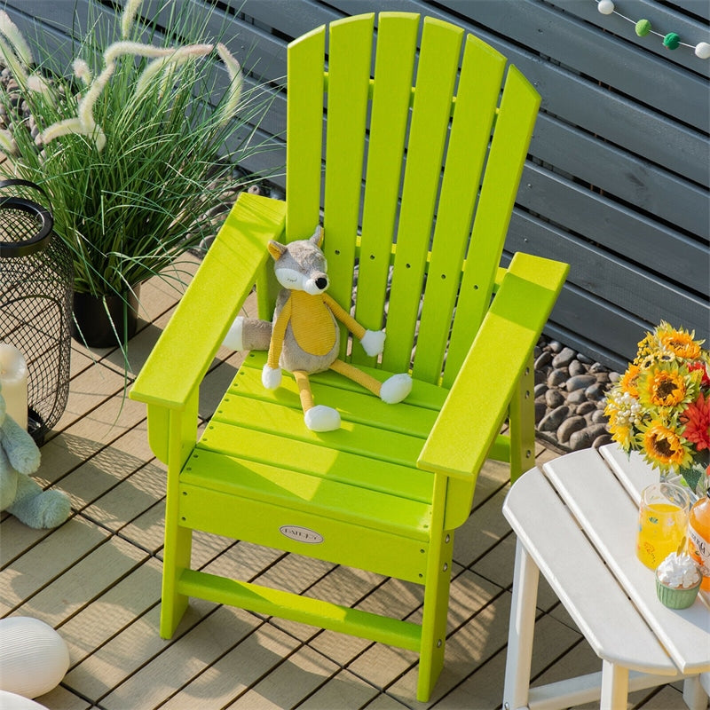 Patio Kids Adirondack Chair Outdoor Chair with Ergonomic Backrest