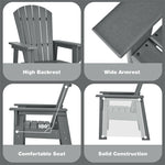 Patio Kids Adirondack Chair Outdoor Chair with Ergonomic Backrest