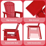 Patio Kids Adirondack Chair Outdoor Chair with Ergonomic Backrest