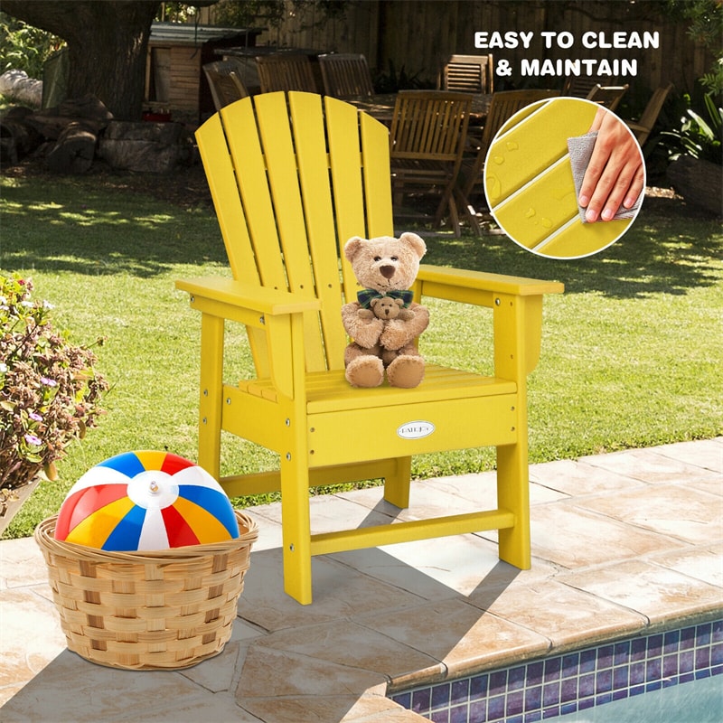 Patio Kids Adirondack Chair Outdoor Chair with Ergonomic Backrest