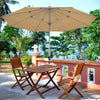 9' Patio Umbrella 8 Sturdy Ribs Market Umbrella Outdoor Table Umbrella with Crank System & 1.5" Aluminum Pole for Garden Lawn Deck