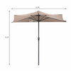 9 FT Half Round Patio Umbrella Outdoor Market Umbrella Sunshade Umbrella for Bistro Wall Balcony Door Window