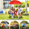 Portable Double Folding Picnic Chair with Umbrella & Mini Table