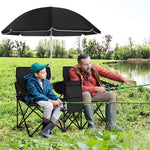 Portable Double Folding Picnic Chair with Umbrella & Mini Table