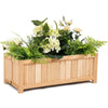 Portable Folding Wood Raised Garden Bed Planter Box Flower Bed - Bestoutdor