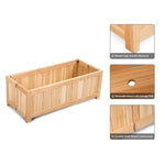 Portable Folding Wood Raised Garden Bed Planter Box Flower Bed - Bestoutdor