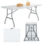 Heavy Duty Folding Table Portable Camping Picnic Dining Table with Carrying Handle