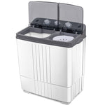 Portable Washing Machine Twin Tub Washer Spin Dryer Combo with Drain Hose, Semi-Automatic 20Lbs Capacity Compact Washer for Apartments Dorms RVs