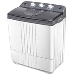 Portable Washing Machine Twin Tub Washer Spin Dryer Combo with Drain Hose, Semi-Automatic 20Lbs Capacity Compact Washer for Apartments Dorms RVs