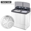 Portable Washing Machine Twin Tub Washer Spin Dryer Combo with Drain Hose, Semi-Automatic 20Lbs Capacity Compact Washer for Apartments Dorms RVs