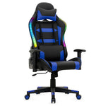 RGB Gaming Chair Ergonomic Video Game Chair High Back Computer Chair with LED Lights, Adjustable Headrest & Lumbar Support