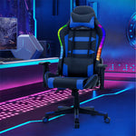 RGB Gaming Chair Ergonomic Video Game Chair High Back Computer Chair with LED Lights, Adjustable Headrest & Lumbar Support