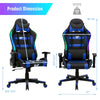 RGB Gaming Chair Ergonomic Video Game Chair High Back Computer Chair with LED Lights, Adjustable Headrest & Lumbar Support