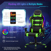 RGB Gaming Chair Ergonomic Video Game Chair High Back Computer Chair with LED Lights, Adjustable Headrest & Lumbar Support