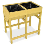 Raised Garden Bed Wooden Vegetable Flower Planter with Liner