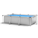 Above Ground Swimming Pool Rectangular Steel Frame Outdoor Pool with Pool Cover