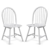 Windsor Chairs Set of 2 Vintage Wood Dining Chairs French Country Armless Spindle Back Dining Chairs