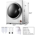 Portable Clothes Dryer 110V Compact Electric Dryer with Stainless Steel Tub & 4 Automatic Drying Mode, Small Laundry Dryer for Apartment Dorm