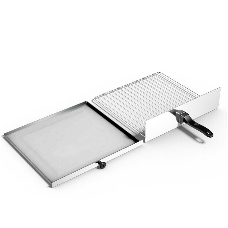 Stainless Steel Pizza Oven Home Commercial Countertop Pizza Maker Kitchen Pizza Toaster with Handle & Removable Pizza Tray