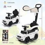 3 In 1 Toddlers Ride on Push Car Mercedes Benz G350 Stroller Sliding Car with Canopy