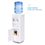 Top Loading Water Dispenser, 5 Gallon Bottle Hot & Cold Water Cooler Dispenser with Child Child Lock & Storage Cabinet for Home Office School