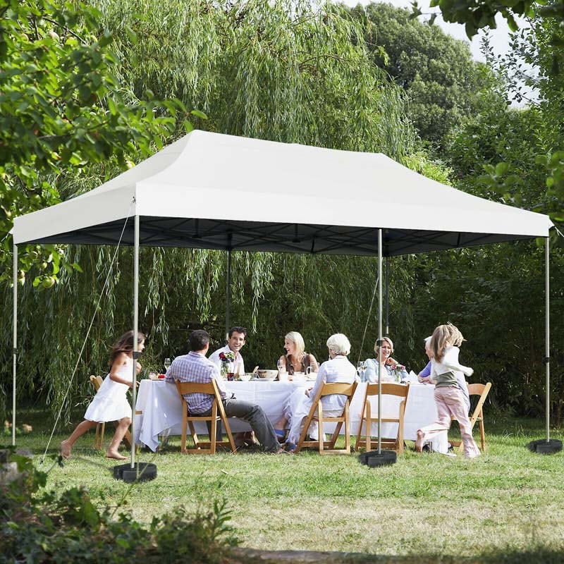 4 Piece Canopy Weights 20Lbs Water Sand Filled Weight Plates for Shade Umbrella with No-Pinch Design