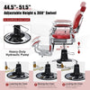 Vintage Barber Chair 360° Swivel Reclining Salon Chair Heavy Duty Hydraulic Hairdressing Styling Chair Height Adjustable with Rotated Footrest