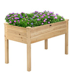 Wood Raised Garden Bed Elevated Planter Box with Legs for Vegetable Fruits Flowers & Herbs