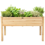 Wood Raised Garden Bed Elevated Planter Box with Legs for Vegetable Fruits Flowers & Herbs