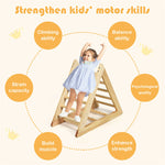 Wooden Climbing Triangle Ladder Toddler Pikler Triangle Climber Play Equipment for Indoor