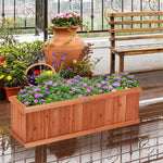 40" L x 12" W Wooden Raised Garden Bed Window Mounted Planter Box - Bestoutdor